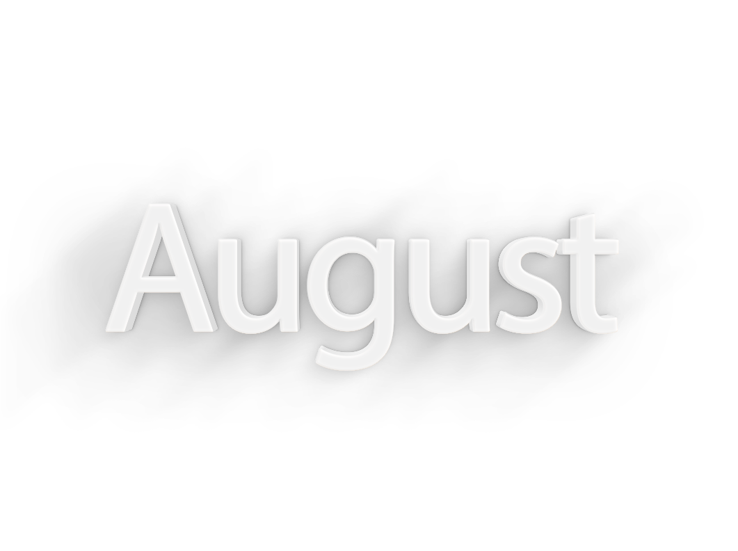 August png, word August png, August word png, August text png, August font png, word August text effects typography PNG transparent images